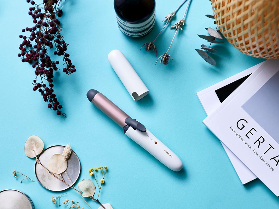 KHR-1320 コードレスカールアイロン 旅行や持ち運びに便利なパイプカバー付き