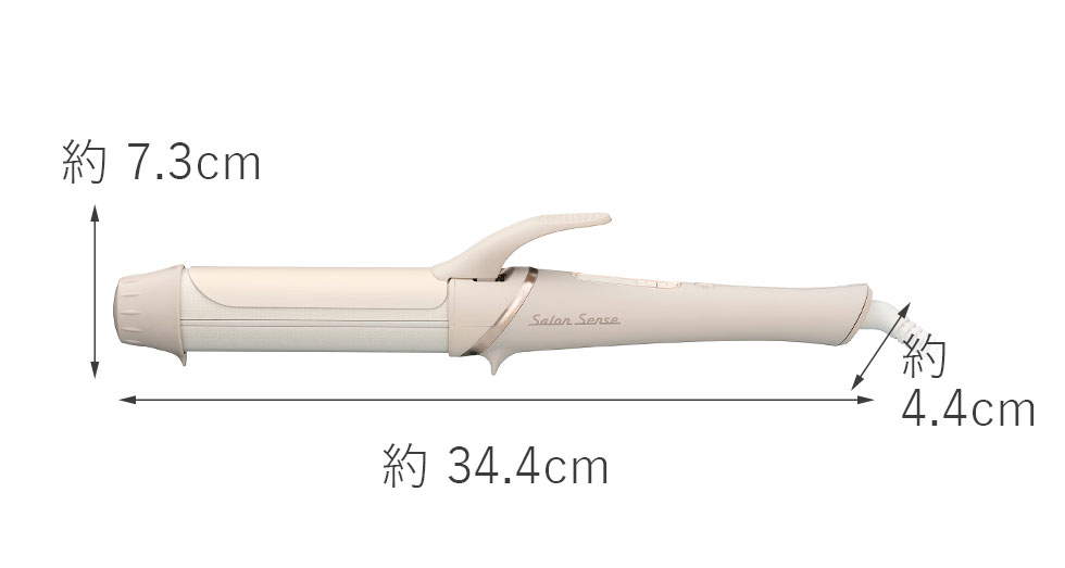 サロンセンス　カールアイロン38ミリ　KHR-1340本体サイズ