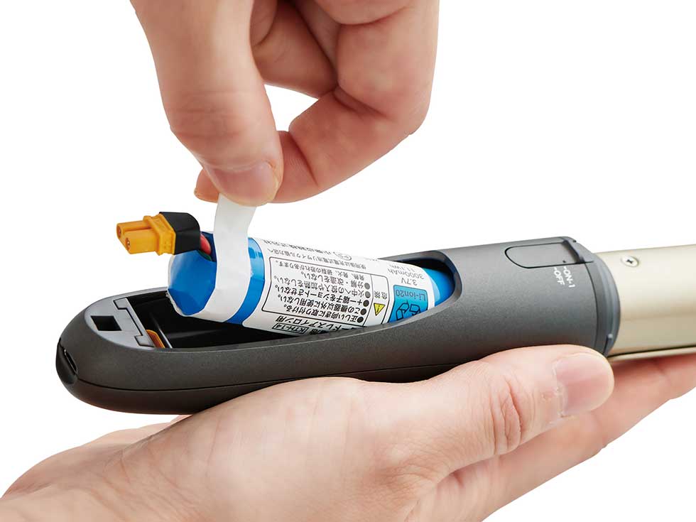 KHR-1420 コードレスカールアイロン 充電池取り外しできて海外旅行にも