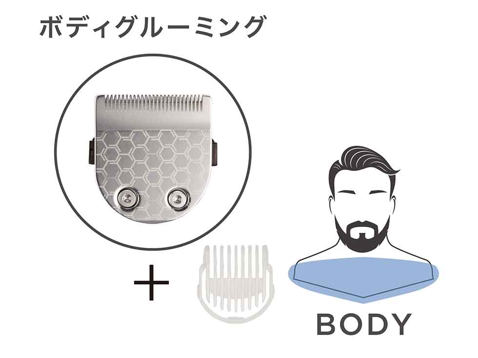 CMG-5100 胸毛、ボディシェーバーとして