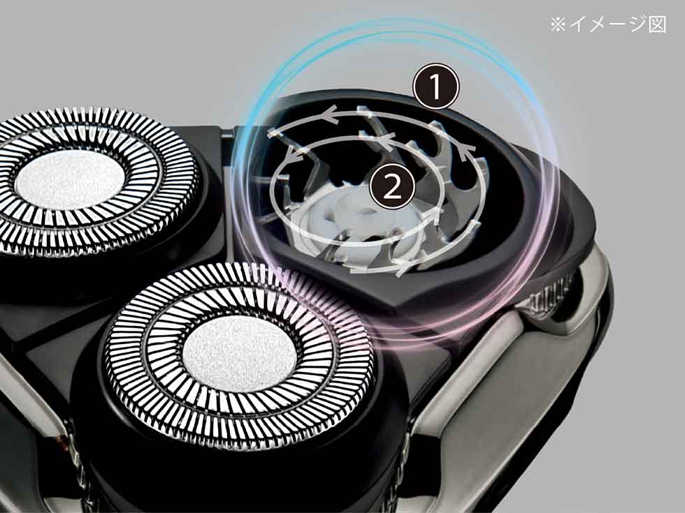 cms7100 電気シェーバー 二重内刃で剃り残しをカバー