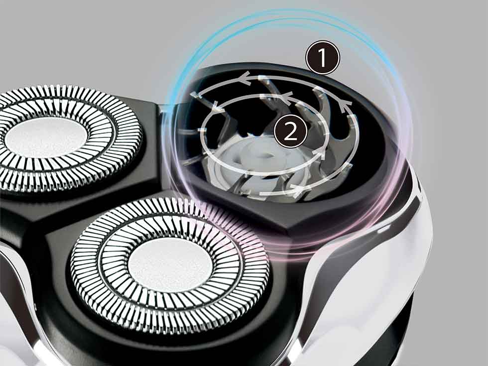 cms7200 電気シェーバー 二重内刃で剃り残しをカバー