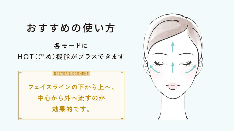 エナージュ 超音波美顔器 KBE-1130 温めモード　おすすめの使い方