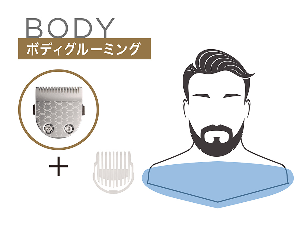 VSM-6110/KJ 胸毛、ボディシェーバーとして