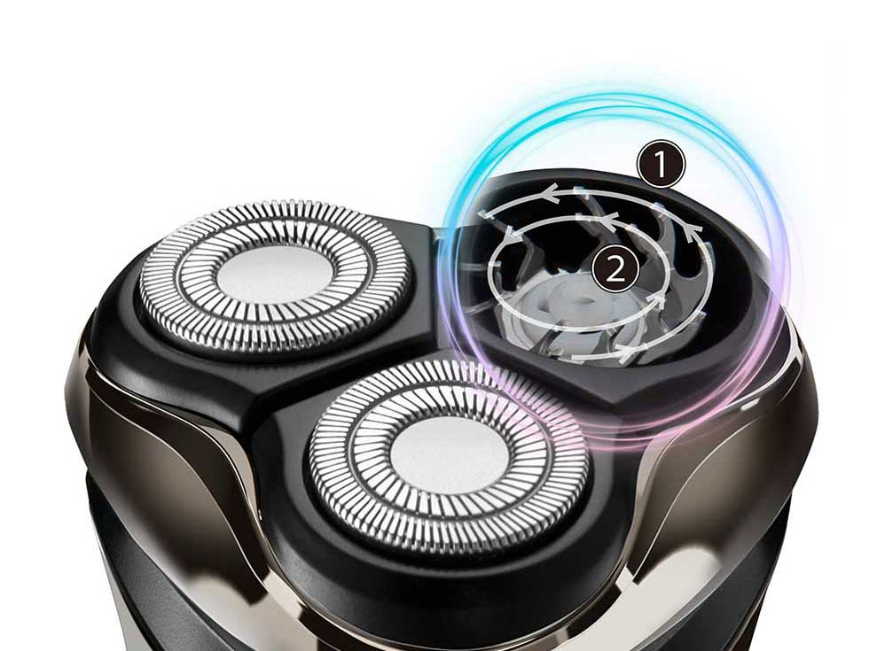 VSM-6300 電気シェーバー 二重内刃で剃り残しをカバー