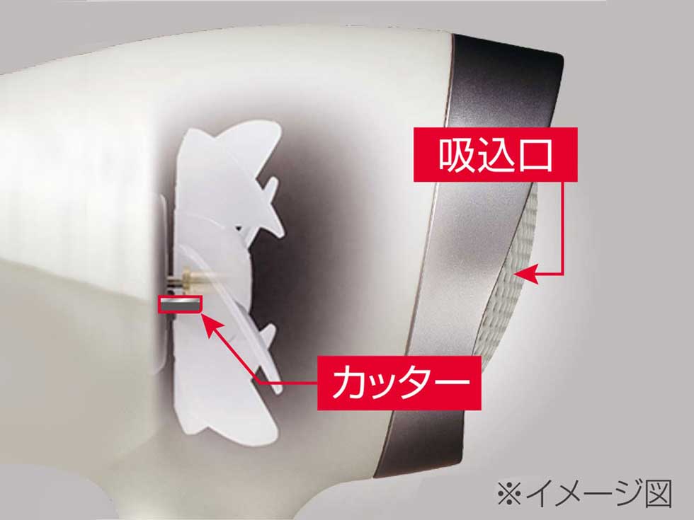 毛髪巻込み防止機構