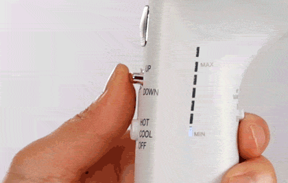 サロンセンス イオンバランスドライヤー KHD9950 風量調整GIF