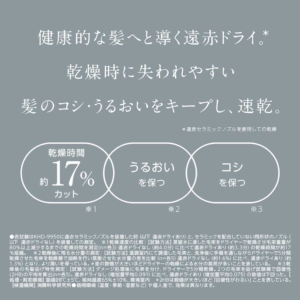 サロンセンス イオンバランスドライヤー KHD9950 遠赤エビデンス