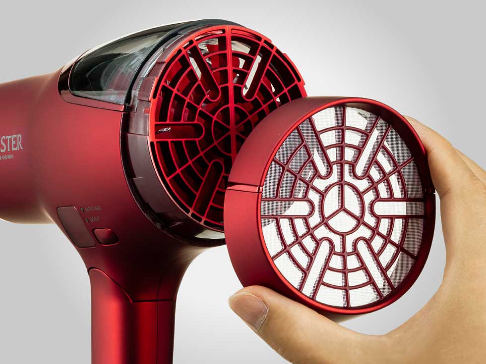 モンスター ドライヤー KHD-W915 着脱式吸気口カバーでお手入れしやすい