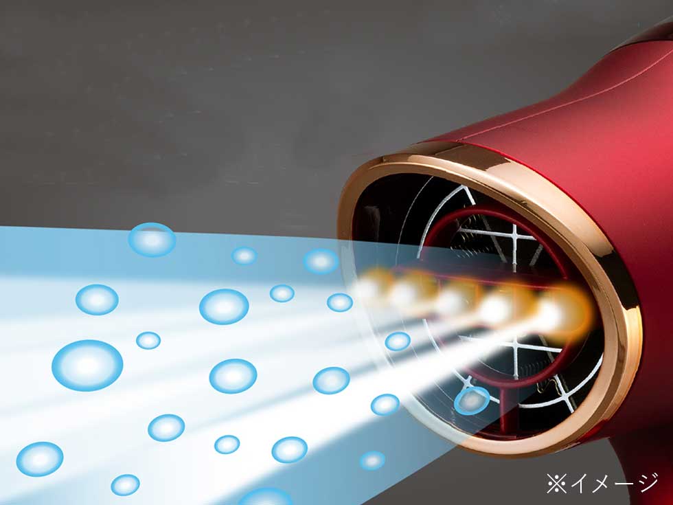 モンスター ドライヤー KHD-W915 
 5ヶ所のマイナスイオン発生部