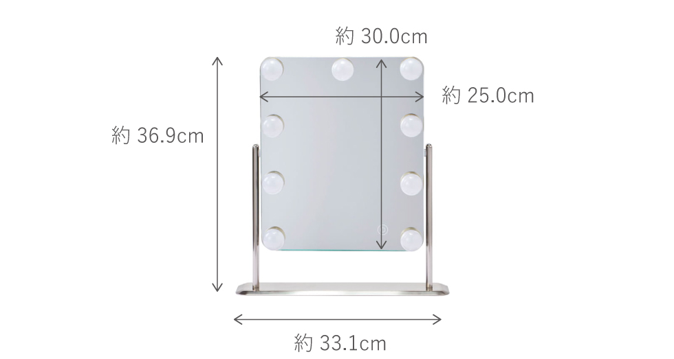 女優ミラー KBE-3171 サイズ