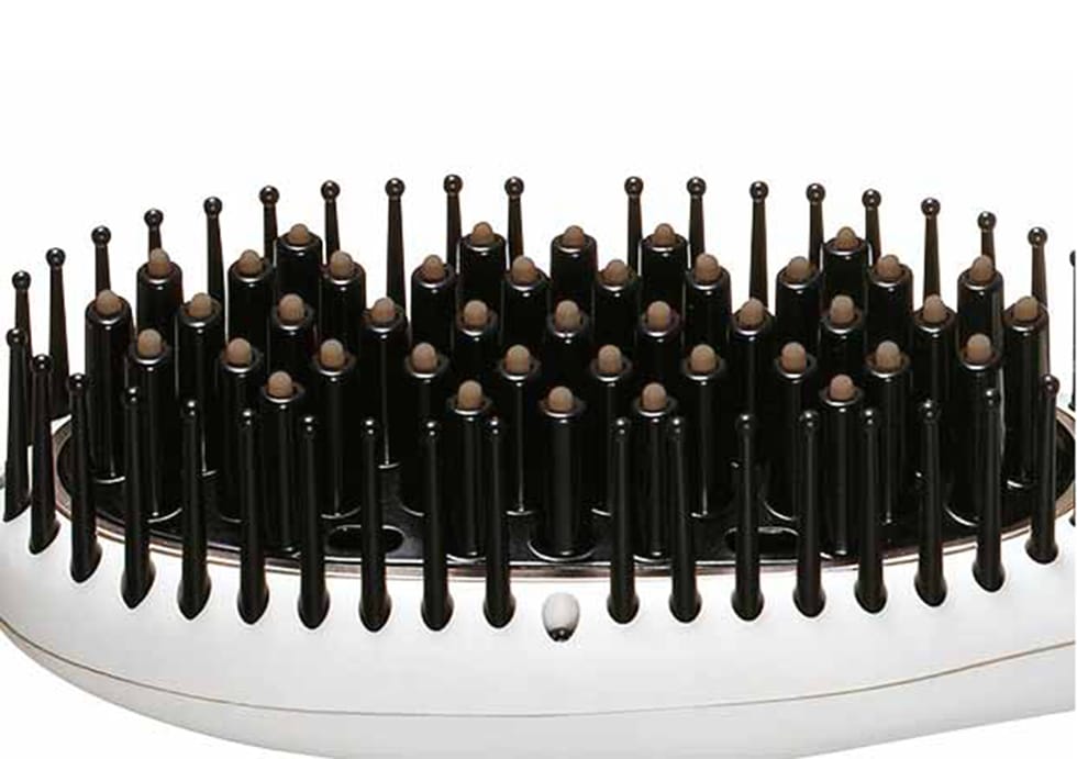 サロンセンス300 イオンバランス アイロンブラシ KHR-6910 シリコントップ＆先玉ブラシ