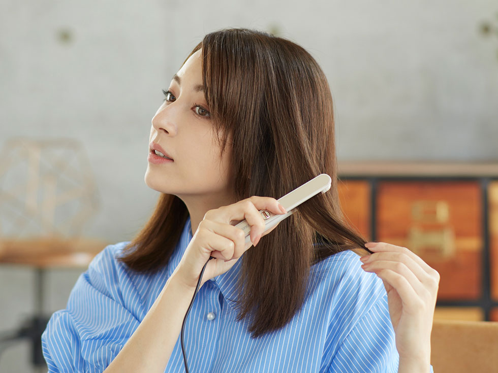 KHS-8550 給電式ヘアアイロンセラミックコーティング