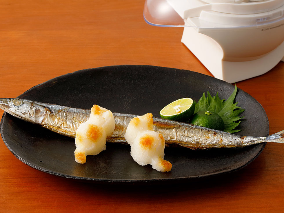 かわいいねこ型の大根おろし