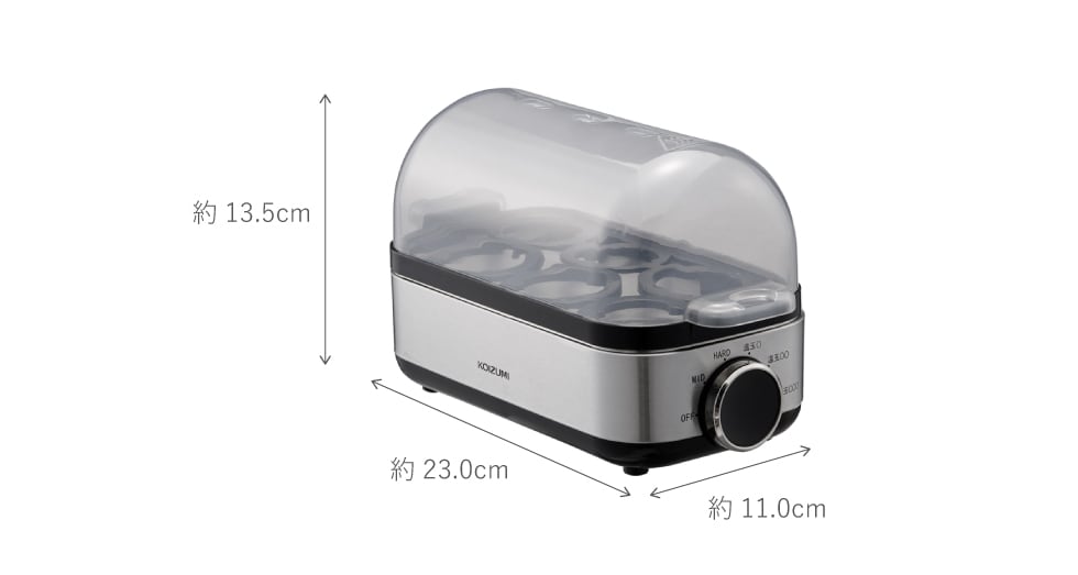 KES-0400/S ゆで卵器 エッグスチーマー サイズ