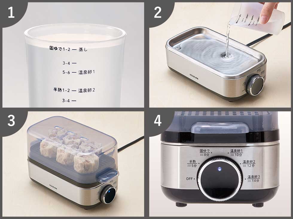 KES-0401エッグスチーマープラス　たまご以外の料理も