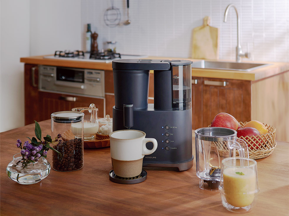 コーヒー・ジュース・スムージをこの一台でできるKOIZUMI コーヒー&ミキサーKKM-1002 イメージ