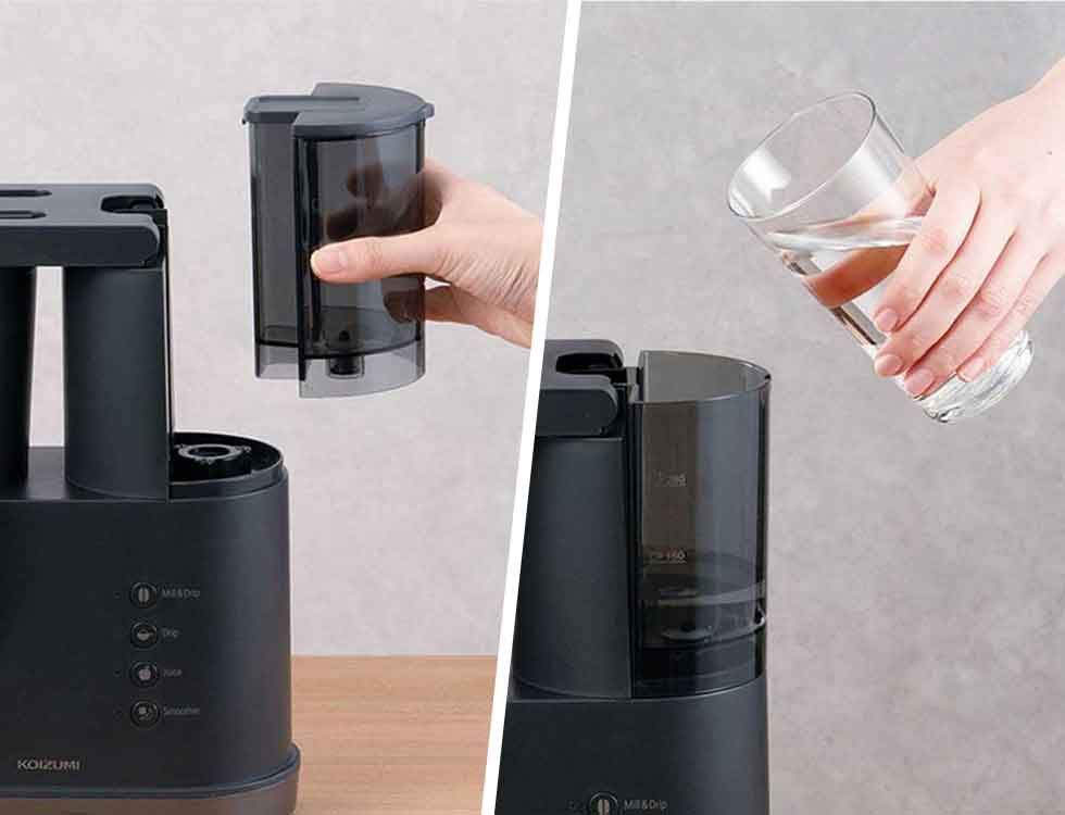 取り外せる給水タンク