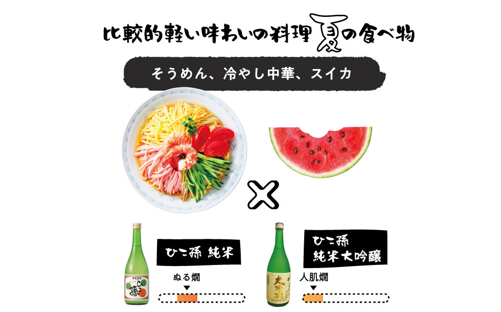 かんまかせと比較的軽い味わいの料理夏の食べ物に合うお酒