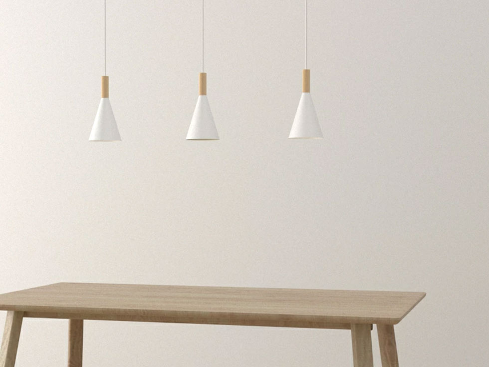 コイズミ円錐形シェード　LEDペンダント