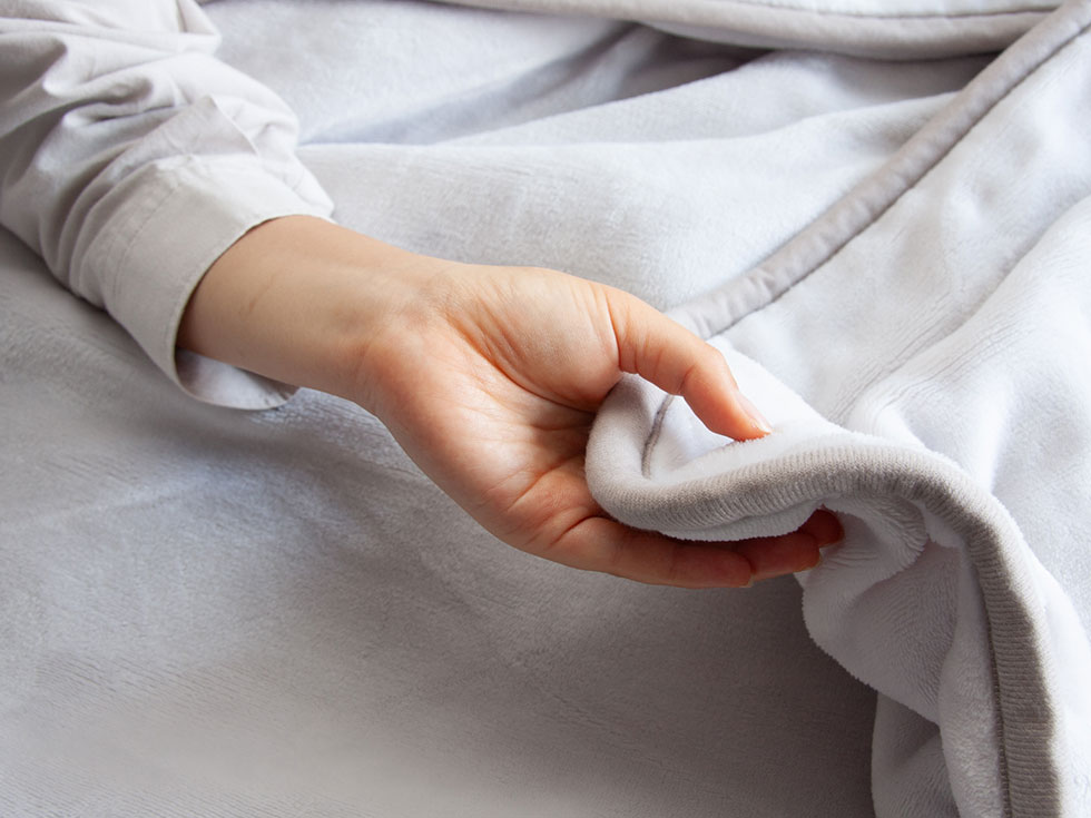 裏表同じ生地の電気毛布