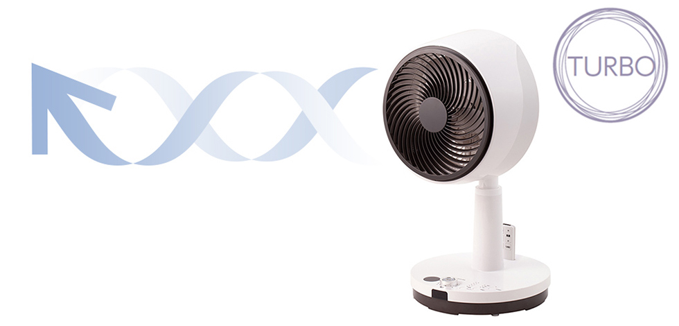 KCF-2322　コードレスサーキュレーター  一気に最大風量にするターボモード