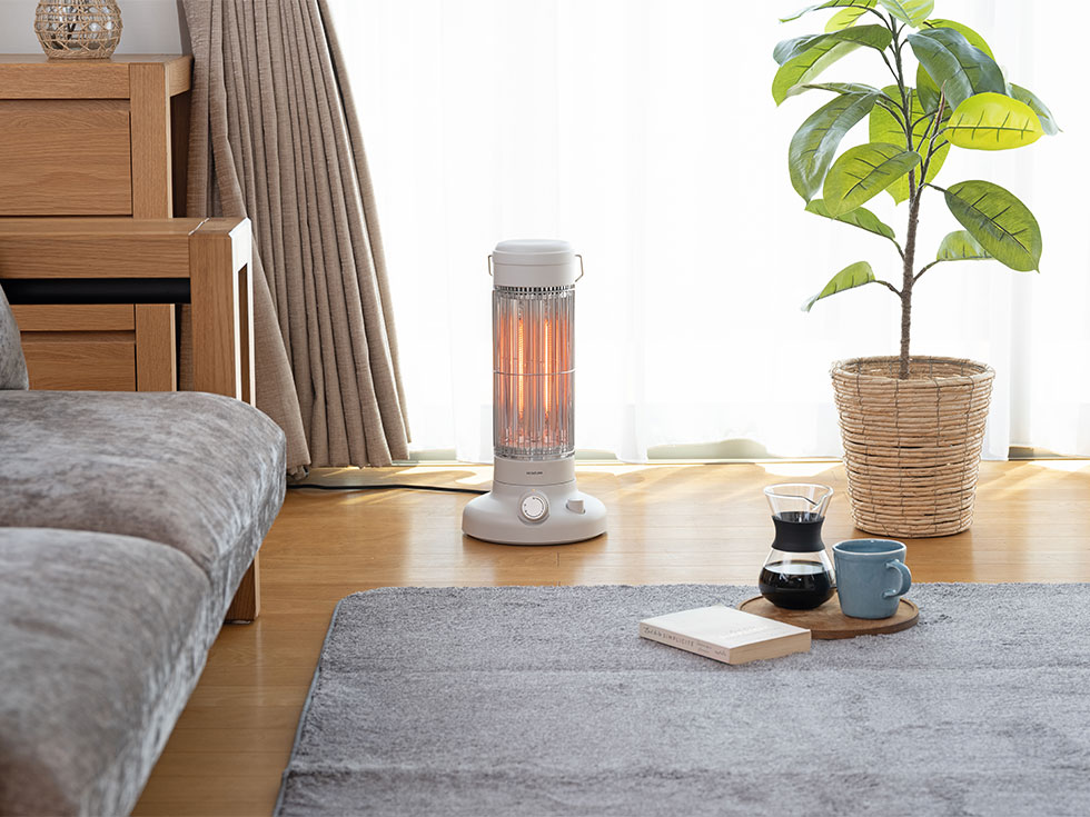 カーボンヒーターレトロデザイン遠赤電気ストーブKKH-0658 | コイズミ