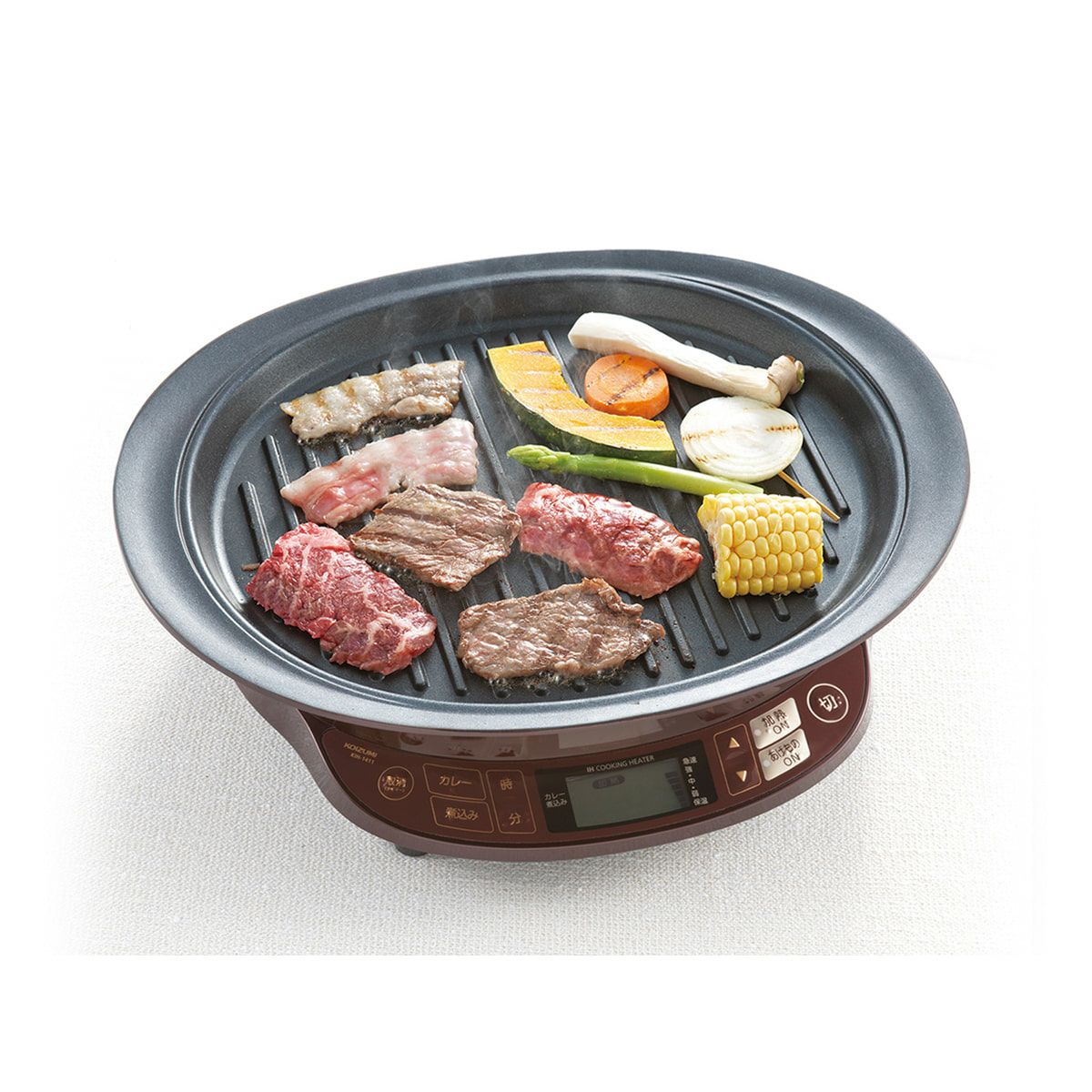 KOIZUMI　コイズミ　IHグリル鍋　KIH-1411　レッド　新品未使用　IHキッキングヒーター　おしゃれ　ジャングルジャングル貝塚店　貝塚市　二色浜 IHグリルなべ KIH-1411/R｜IH調理器／グリラーなど｜キッチン
