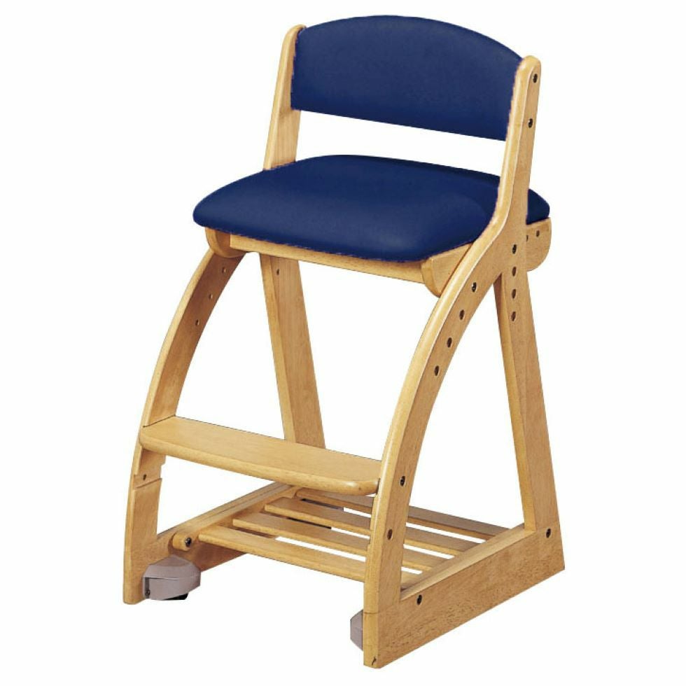 4ステップチェア座面：PVCレザー木部：NS色FDC-054/FDC-055/FDC-056