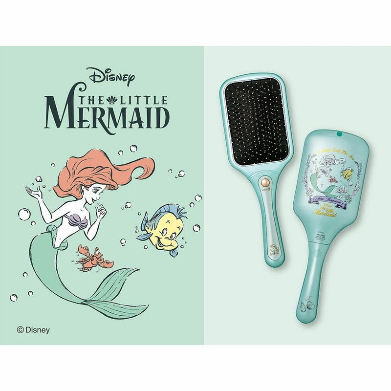 KBE2850　ディズニー　アリエル　リセットブラシ　商品画像正面、背面