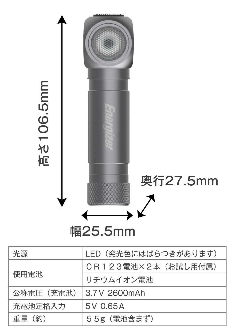 ハイブリッドミニライトトーチHDHRL8 | コイズミオンラインショップ