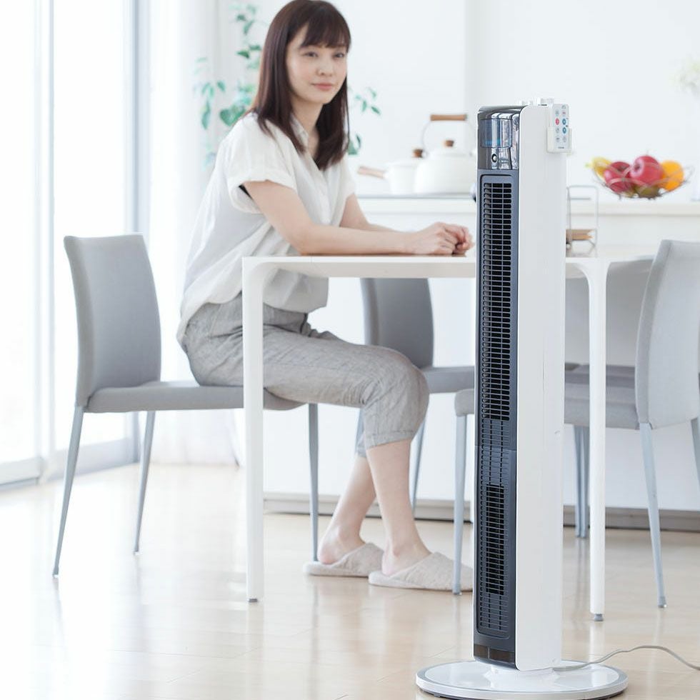 KOIZUMI 送風機能付きファンヒーター　KHF-1231 ホット＆クール ハイタワーファン KHF-1231/W｜ホット＆クール