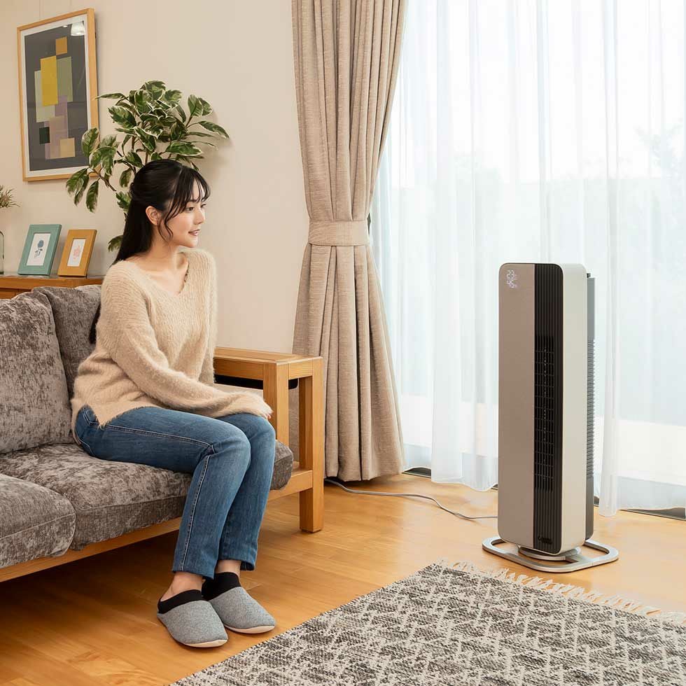 販売終了】ホット＆クールプレミアムタワーファンKHF-12233 | コイズミ