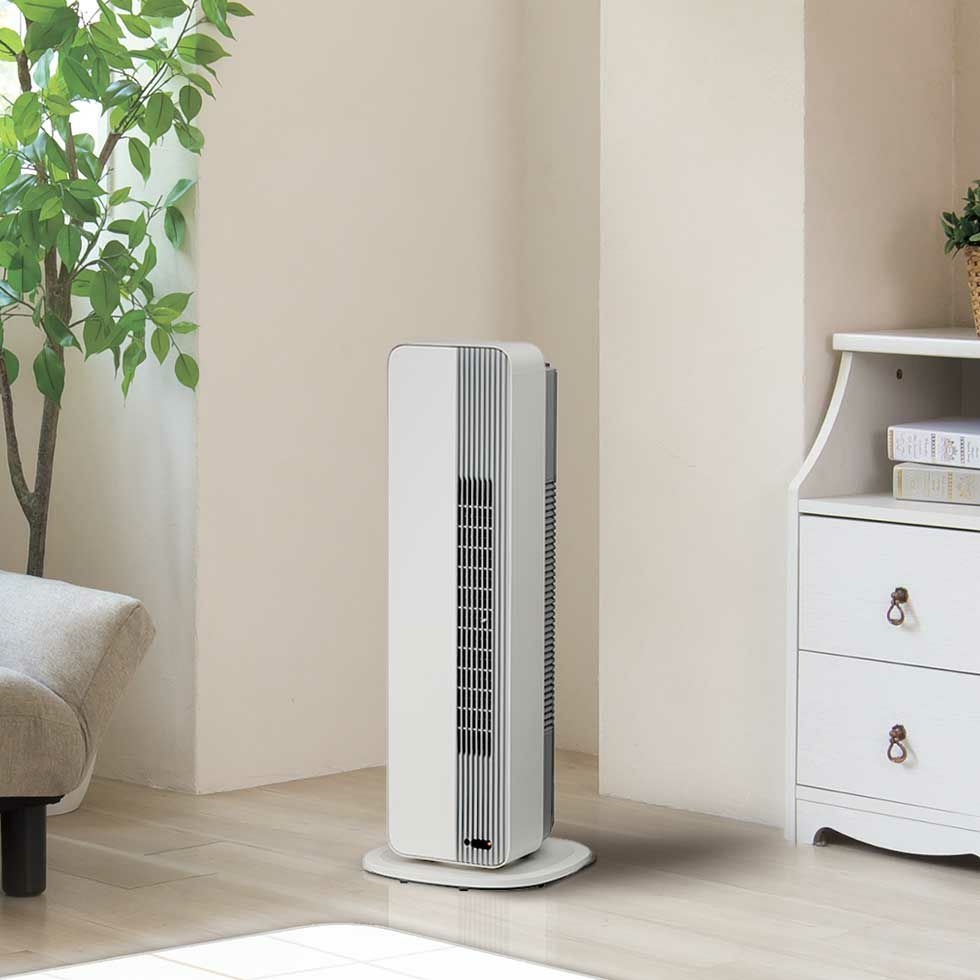 KOIZUMI コイズミ　ホット&クール プレミアム KHF-12234/W 販売終了】ホット＆クールプレミアムタワーファンKHF-12234 | コイズミ