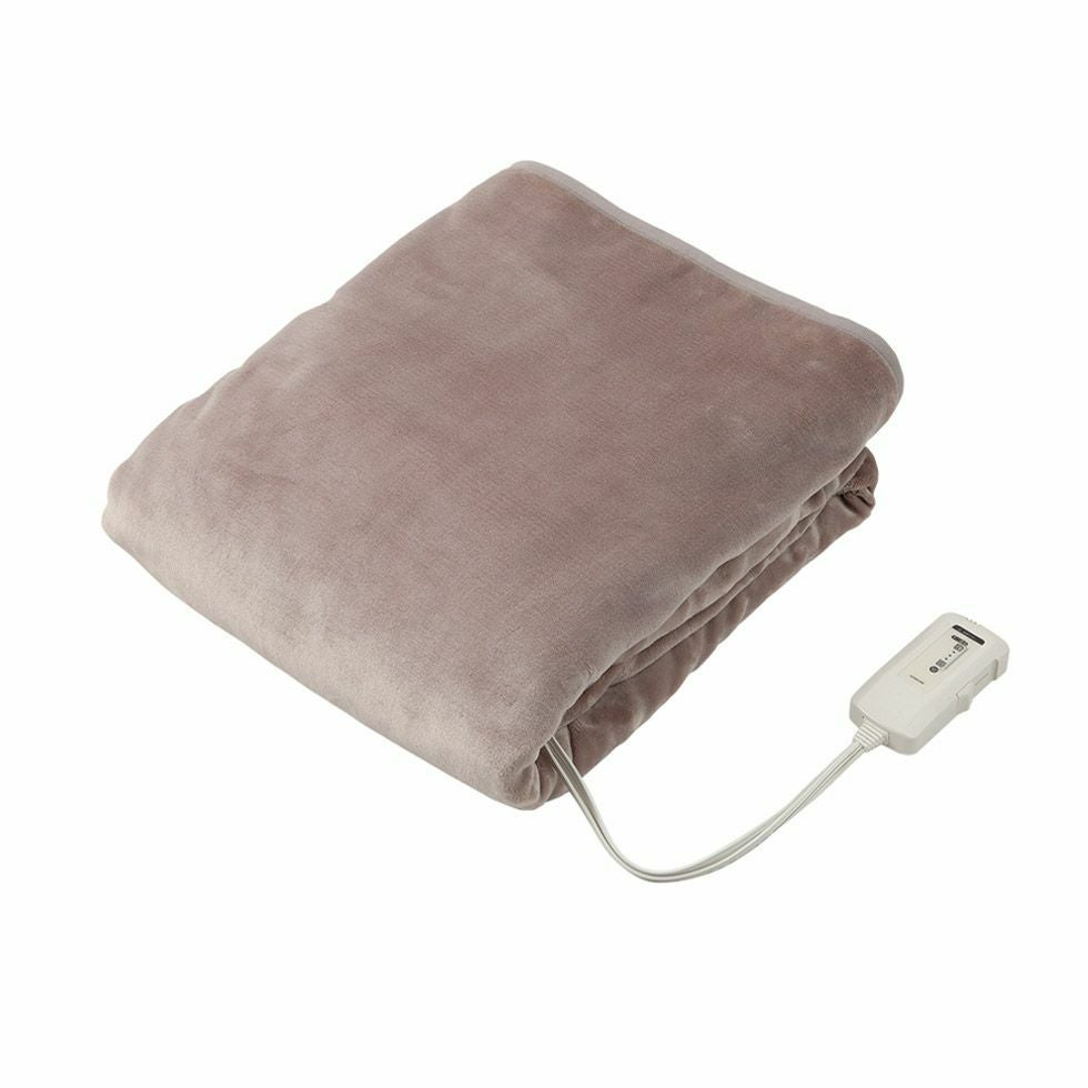 電気毛布 176cm x 176cm 浅褐色 販売終了】電気毛布（掛け敷き）うるおいタッチ188x120cmKDK-75237M