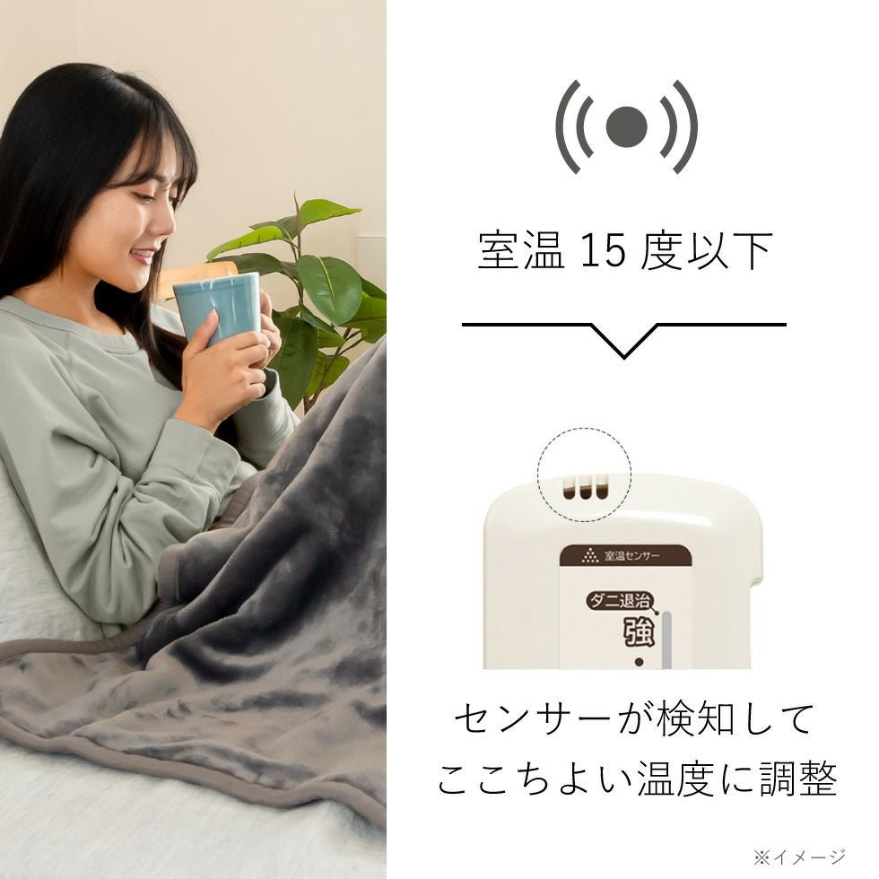 アウトレット】電気毛布(敷き)ラビットファー調140x80cmKDS-50231