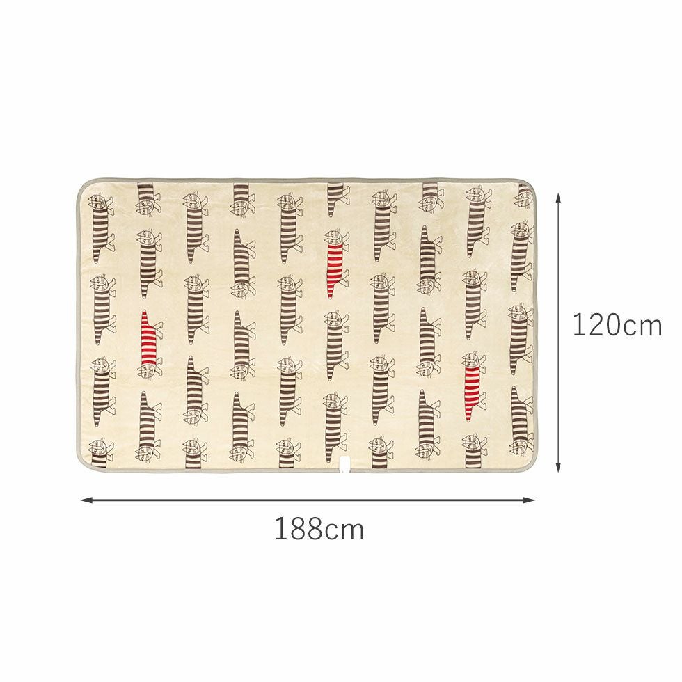 販売終了】電気毛布(掛け敷き)リサ・ラーソン188x120cmKDK-L125