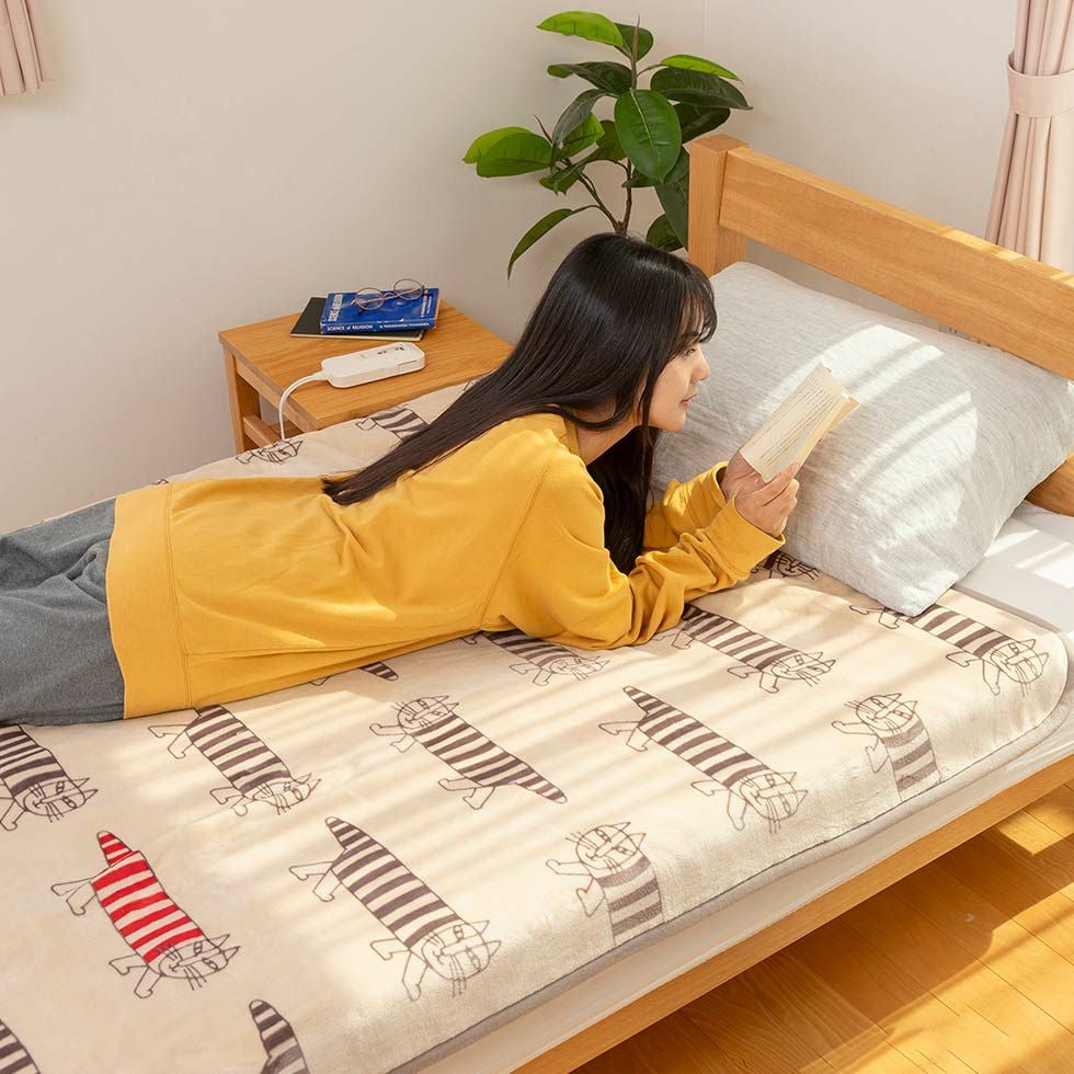 販売終了】電気毛布(掛け敷き)リサ・ラーソン188x120cmKDK-L125