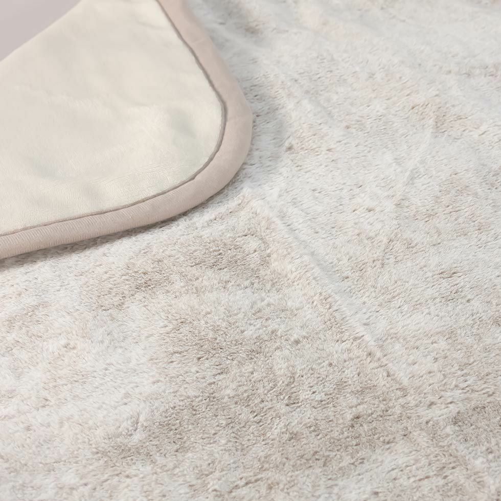 販売終了】ラビットファー調電気掛敷毛布188×120cmKDK-75241R