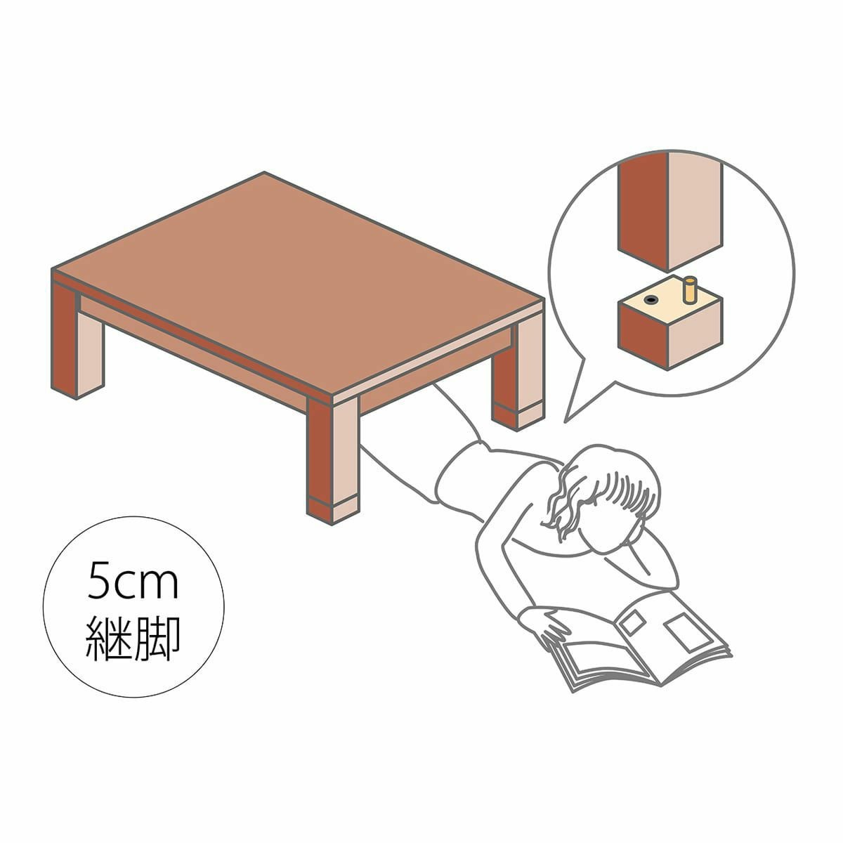 アウトレット】家具調こたつ120×80cmKTR-34244 | コイズミオンライン