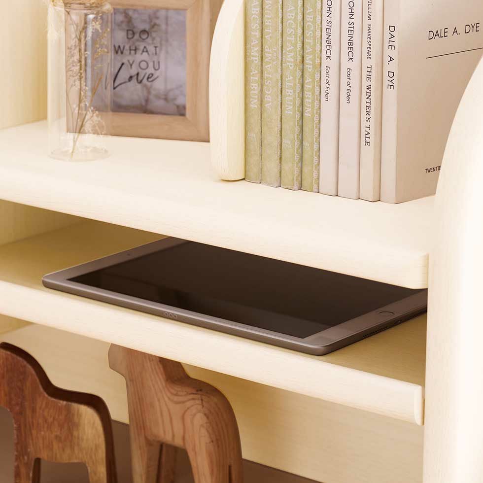 CDファーストステップアップデスクLホワイトウォッシュ色CDM-885/CDM