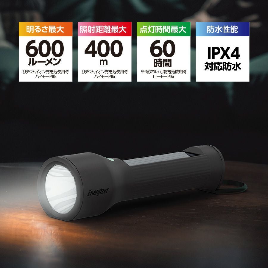 ソーラー充電式ハンドライトYSHH21 | コイズミオンラインショップ
