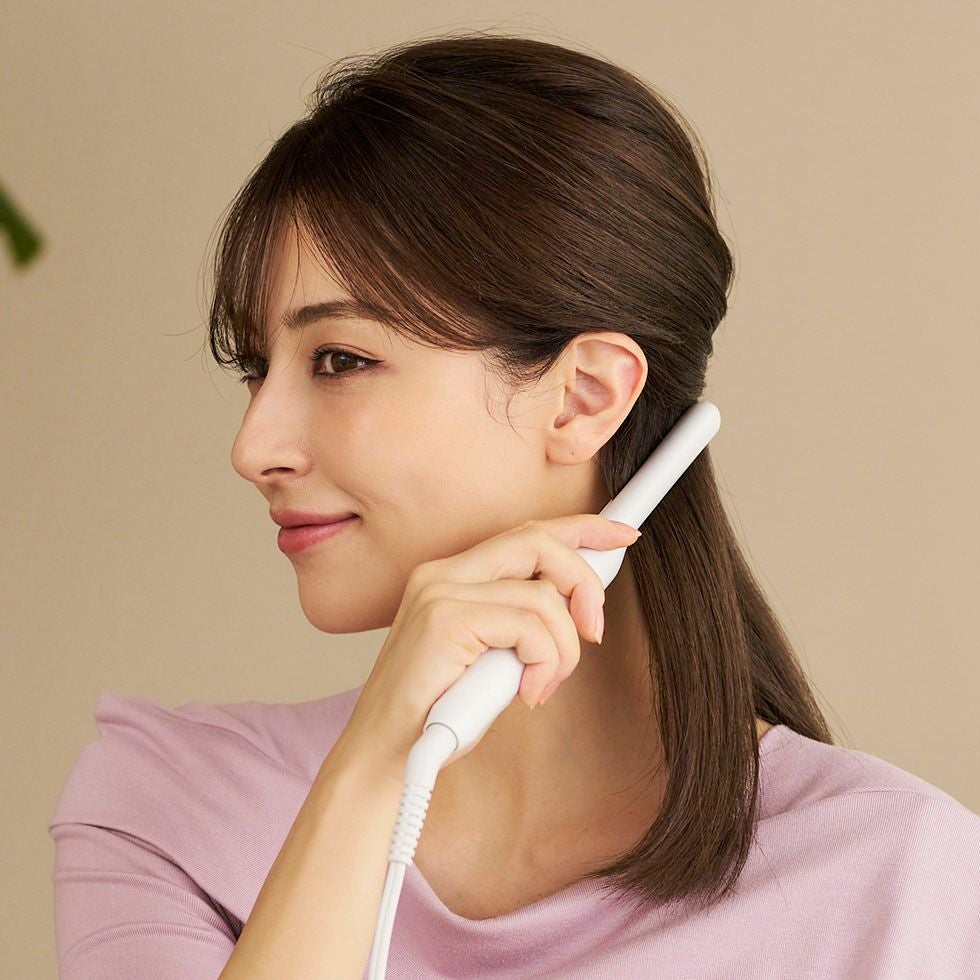 サロンセンスマイナスイオンストレートアイロンスリムプレートKHS-8450