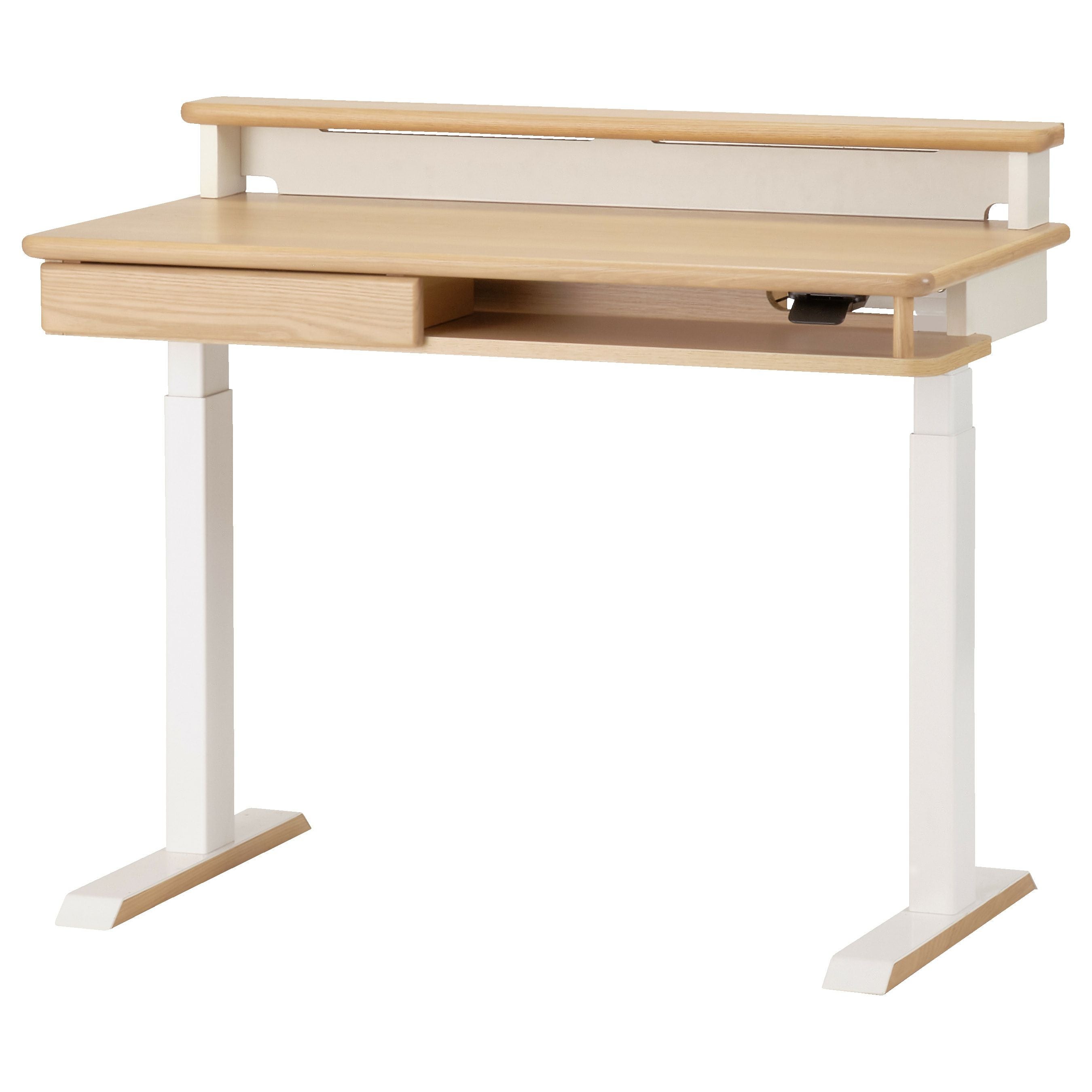 Fit-in DESK Lenos レノスデスクシェルフ付き電動昇降デスク 100cm幅