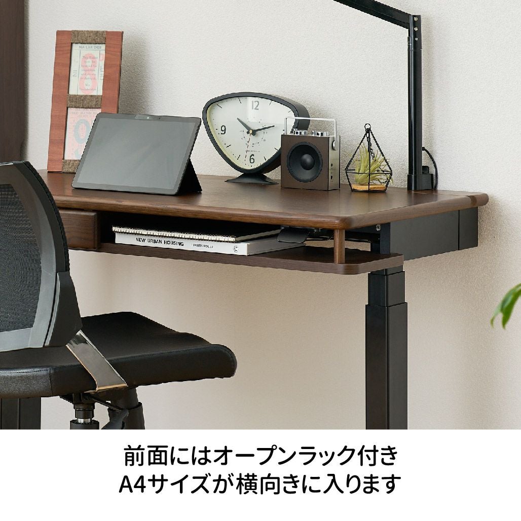 Fit-in DESK Lenos レノス電動昇降デスク 100cm幅デスクシェルフ付き