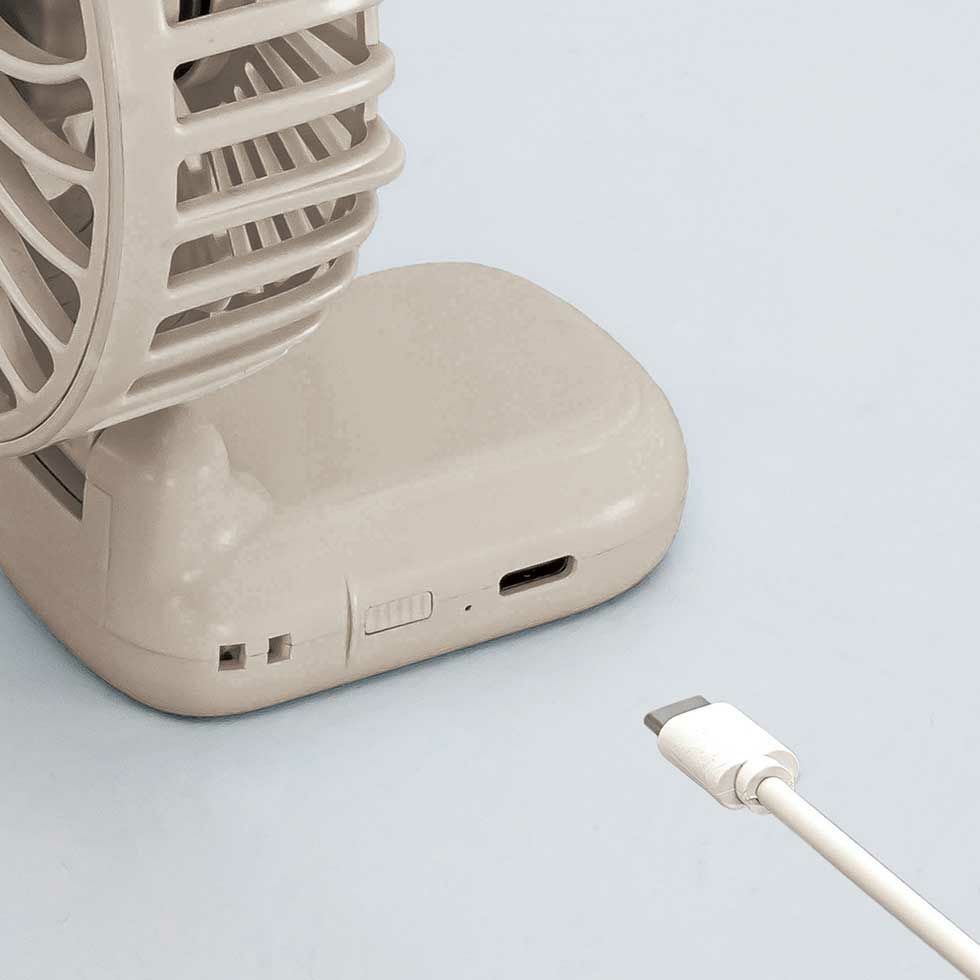 ハンディファンUSB充電式折りたたみ&クリップKPF-0751 | コイズミ