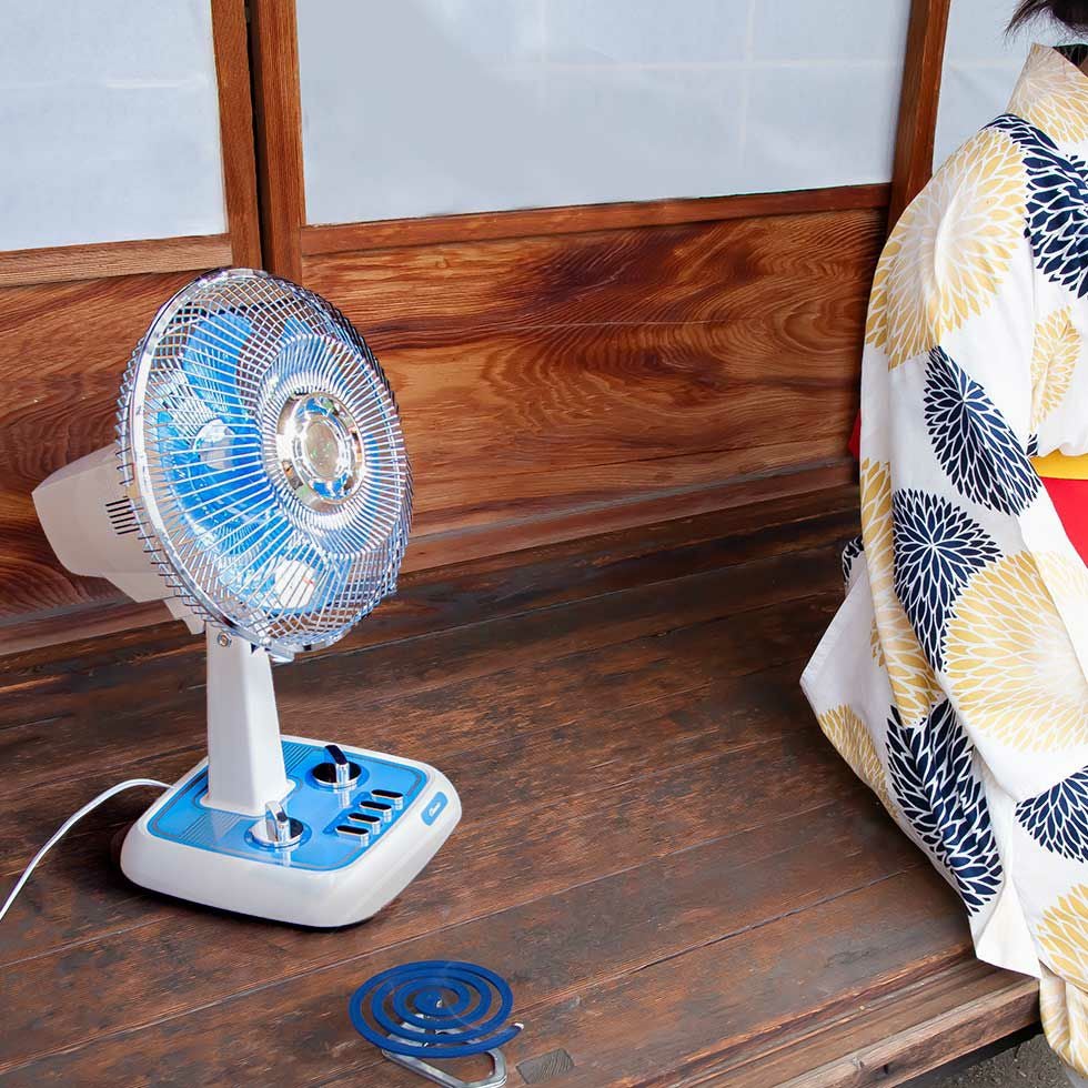 レトロデザインミニ扇風機ツインつまみKLF-2056 | コイズミオンライン