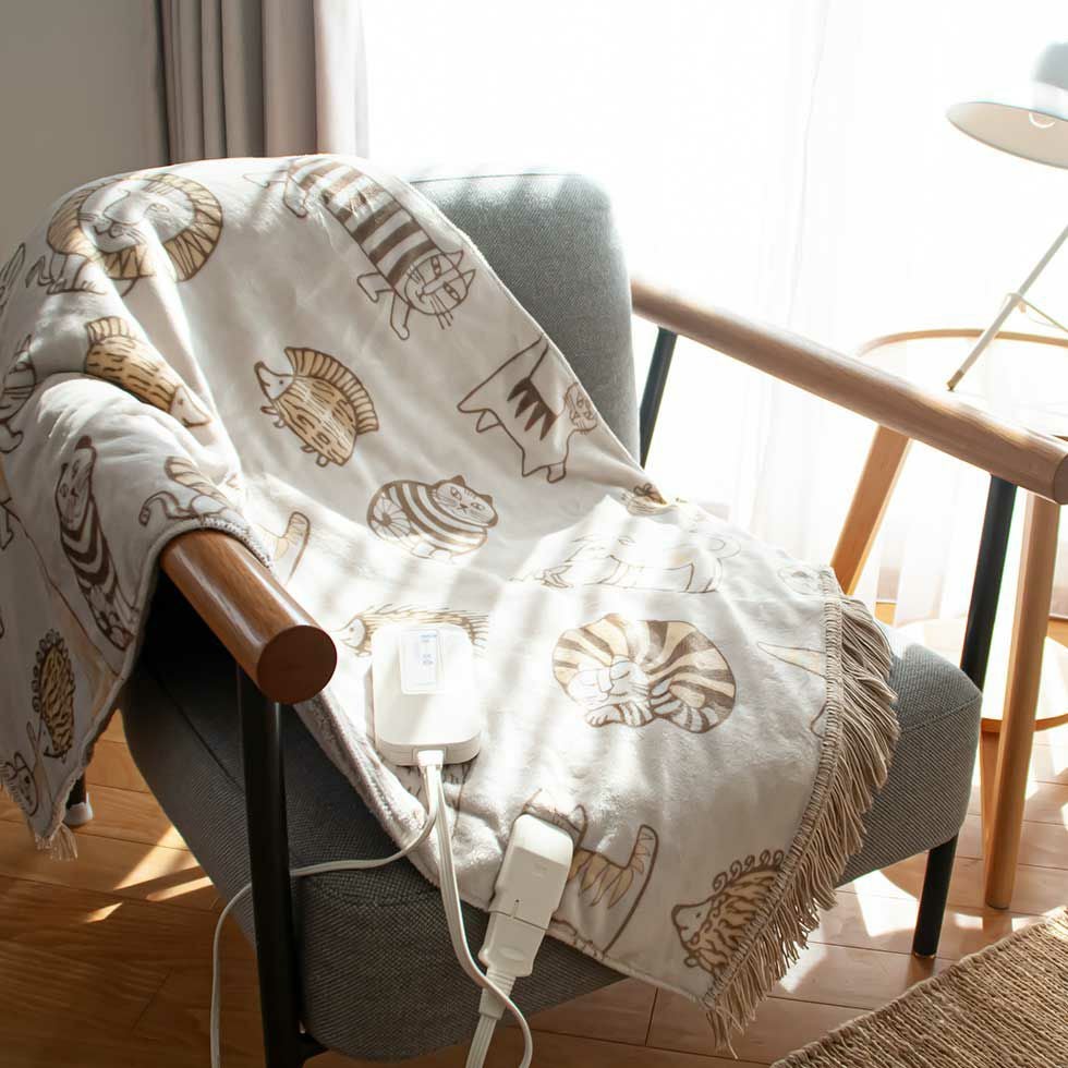 電気毛布（ひざ掛け)リサ・ラーソン130x70cmKDH-L505 | コイズミ