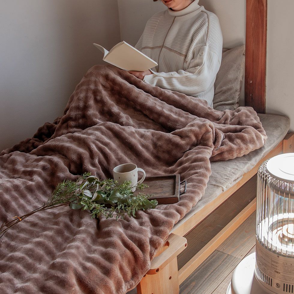 ふわぽこ電気毛布8時間自動OFF（掛け敷き）188x130cmKDK-75252