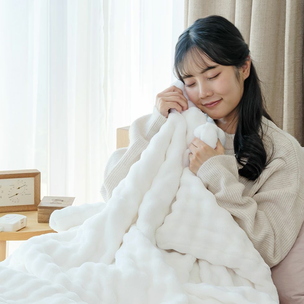 ふわぽこ電気毛布8時間自動OFF（掛け敷き）188x130cmKDK-75252